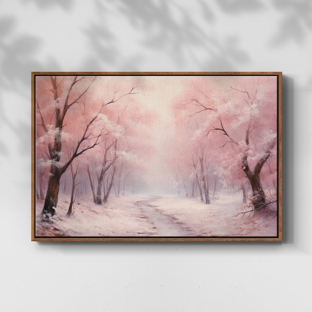Vintage Landscape-CXCVI By Wexford Home Framed in Walnut Wood Gallery Wrapped Canvas 25 in. x 37 in.