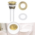 thumbnail image 4 of Siruishop Double Push Flushing Toilet Button Universal Toilet Tank Button for Bathroom Gold, 4 of 8