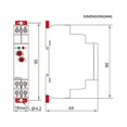 thumbnail image 2 of Interrupteur de Minuterie GRT8-A1 Mini Relais de Temps sur Rail DIN Type 12V240V, 2 of 9