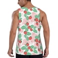 thumbnail image 3 of Easygdp Strawberry Men's Tank Top, Sleeveless Muscle T Shirts, Breathable, Quick-Dry, Loose for Gym, Running, Fitness - Small, 3 of 9