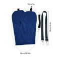 thumbnail image 3 of Stuffable Travel Neck Pillow Storage Bag, 38.6 x 7.1 In Crystal Velvet, for Airplane Road Trip and Carry-On Use, Blue, 3 of 6