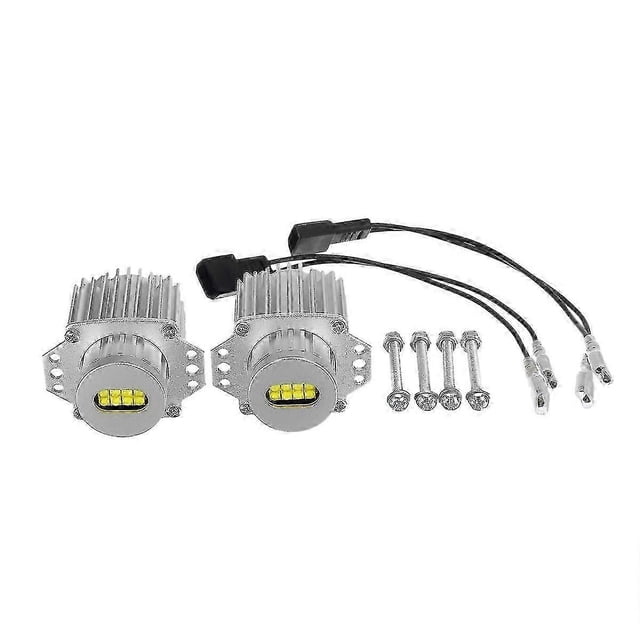 2 bombillas LED Angel Eyes CANbus de 80 W para faros delanteros, sin errores, para E90, E91, Serie 3 (2005-2008), blanco superblanco