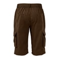 thumbnail image 6 of Trgacdwlo Cargo Capri Pants for Men Breathable Baggy 3/4 Shorts Pants with Pocket Elastic Waist Summer Hiking Pants for Men Coffee M, 6 of 9