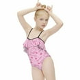 thumbnail image 4 of Hello Kitty Girls One Piece Swimsuits Hawaiian Ruffle Swimwear Beach Bathing Suit Outfits, 4 of 7