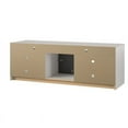 thumbnail image 6 of Ameriwood Home Hendrix 75" TV Stand with Electric Fireplace Insert in Ivory Oak, 6 of 10