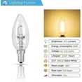 thumbnail image 2 of 28W Halogen Candles Light Bulbs, 5 Pack SES E14 Halogen Candle Bulb, 350 Lumen, Mains 230V, 2 of 5