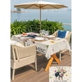 thumbnail image 5 of Outdoor Tablecloth with Umbrella Hole for Patio/Picnic/Party/Camping, Spring Pig Waterproof Table Cloth Rectangle Table Cover Washable, Butterfly Botanical Floral Rustic (54"x 80"), 5 of 8