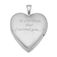 thumbnail image 4 of Sterling Silver Rhodium & Gold-plated Footprints 20mm Heart Locket QLS572, 4 of 6