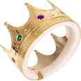 thumbnail image 2 of Corona real real para hombres, mujeres y niños – Corona de hombre para disfraces de rey – Corona de príncipe de cumpleaños para niños – Corona real dorada para disfraces, corona de cumpleaños, decora, 2 of 4