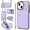 Purple, variant on Compatible with iPhone 15 Plus Wallet Case with Card Holder Crossbody Neck Strap Lanyard Wrist Strap Purse for Women PU Leather Flip Case with Credit Card Kickstand Stand Case Brown
