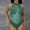 Green, variant on Women's Sexy Sleeveless Mesh Sheer Bodysuits Chic Hand Print Mock Neck Bodycon Sexy One Piece Bodysuit Tops