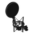thumbnail image 1 of Professionally Designed Shock Mount Microphone Holder with Adjustable Studio Bracket, Shield Filter Screen for Quality Sound Recording, 1 of 5