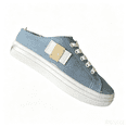 thumbnail image 4 of Women's Slip on Mules Sneakers Lace Up Canvas Shoes Fashion Trendy for Female Work Business Causal Soft Sole Flat Tennis Walking Shoes Classic, 4 of 4