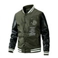 thumbnail image 4 of Casual Baseball Collar Jacket (L, Blue), 4 of 6