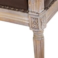 thumbnail image 2 of Noble House Sarahbella Faux Leather Upholstered Loveseat, Dark Brown, 2 of 8