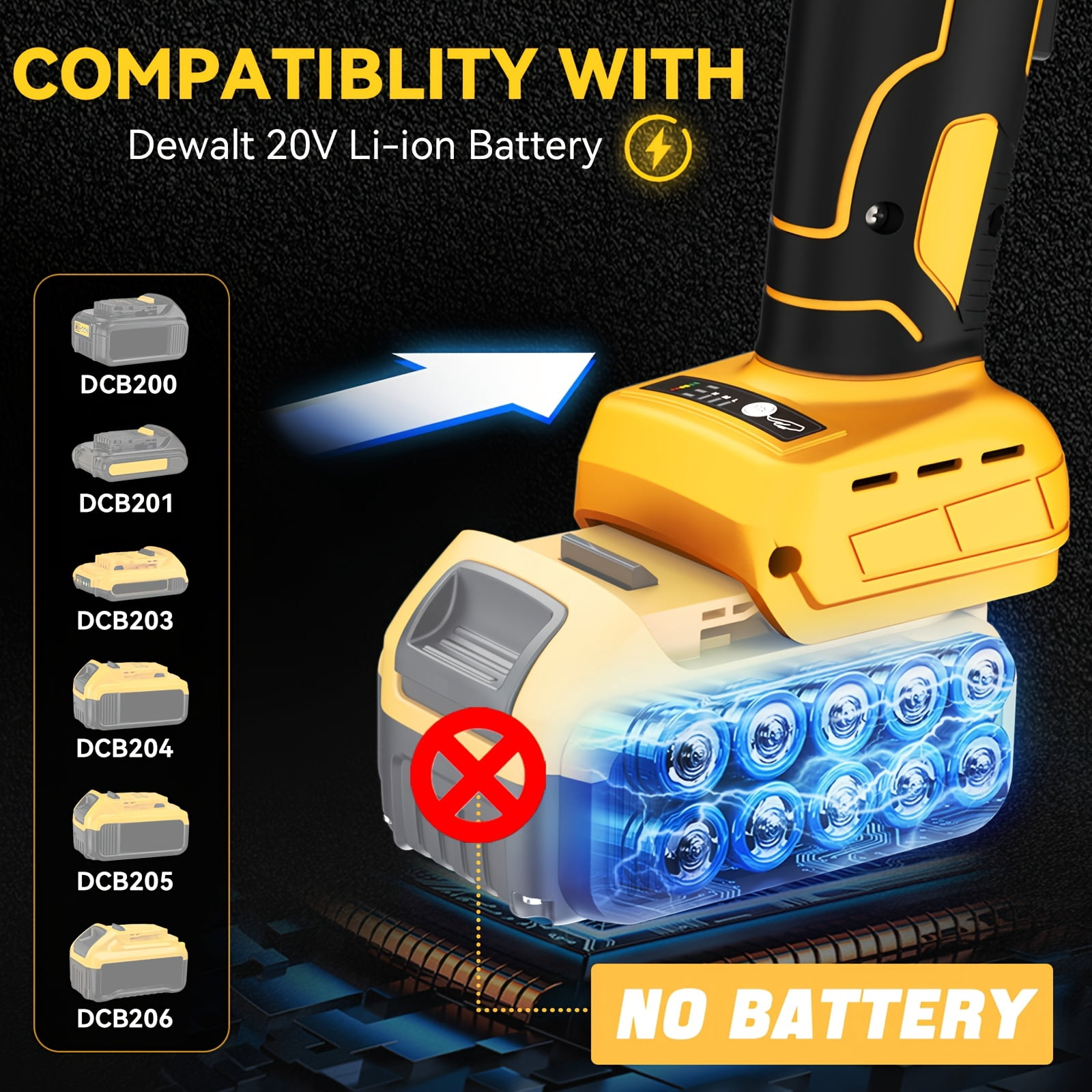 Angle Grinder Compatible with for 20V Battery, Featuring a Brushless Polishing Tool with an Auxiliary Handle, Operating at 5500-8500 RPM, Suitable for 4-1/2 Inch Grinding Wheels,