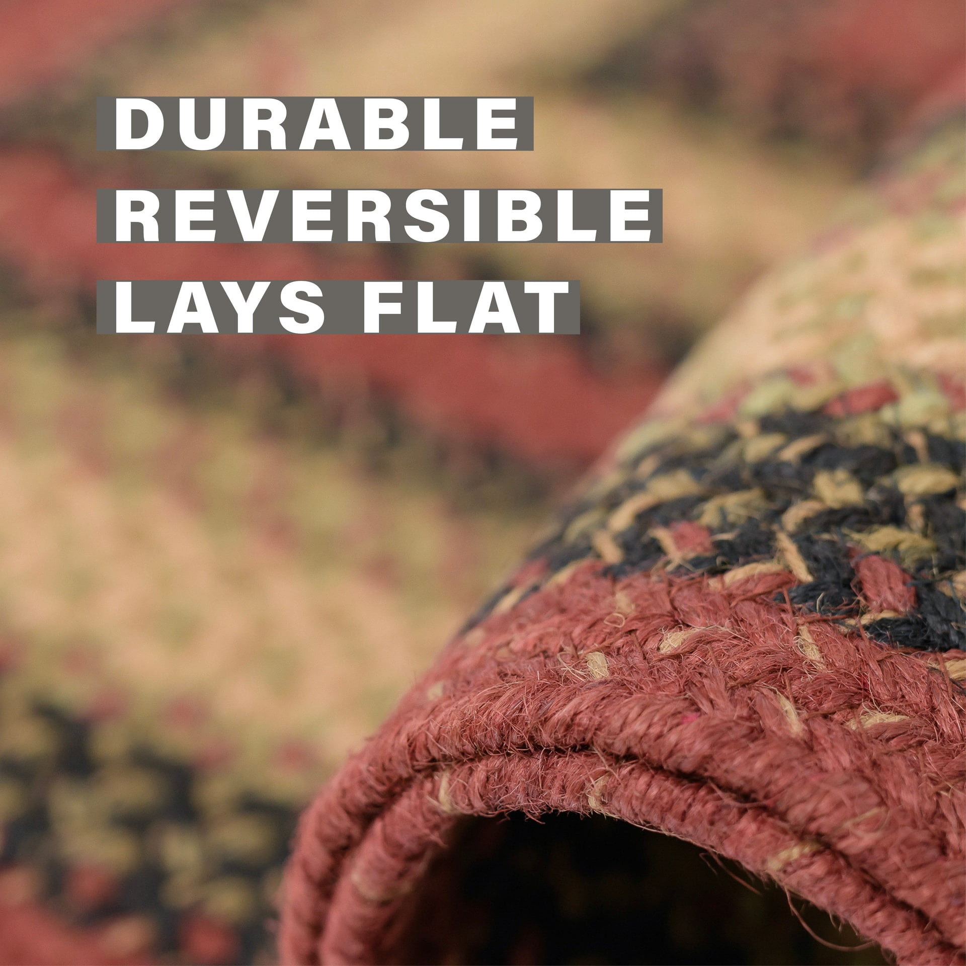 Homespice Highland Oval Rugs 6x9' Perfect Oval Rugs for Dining Room Table & Country Home Decor Bedroom, Your Choice of Jute Braided Rug for Lodge Style Decor