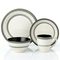 Lorren Home Trends 16 Piece Stoneware Set-Contrast