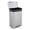 Silver, variant on 13 Gallon Stainless Steel Kitchen Trash Can, Step Pedal Garbage Bin with Soft Close Lid, Removable Inner Bucket and Fluted Design for Home Office