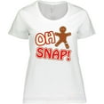 thumbnail image 3 of Inktastic Oh Snapbroken Gingerbread Women's Plus Size T-Shirt, 3 of 5