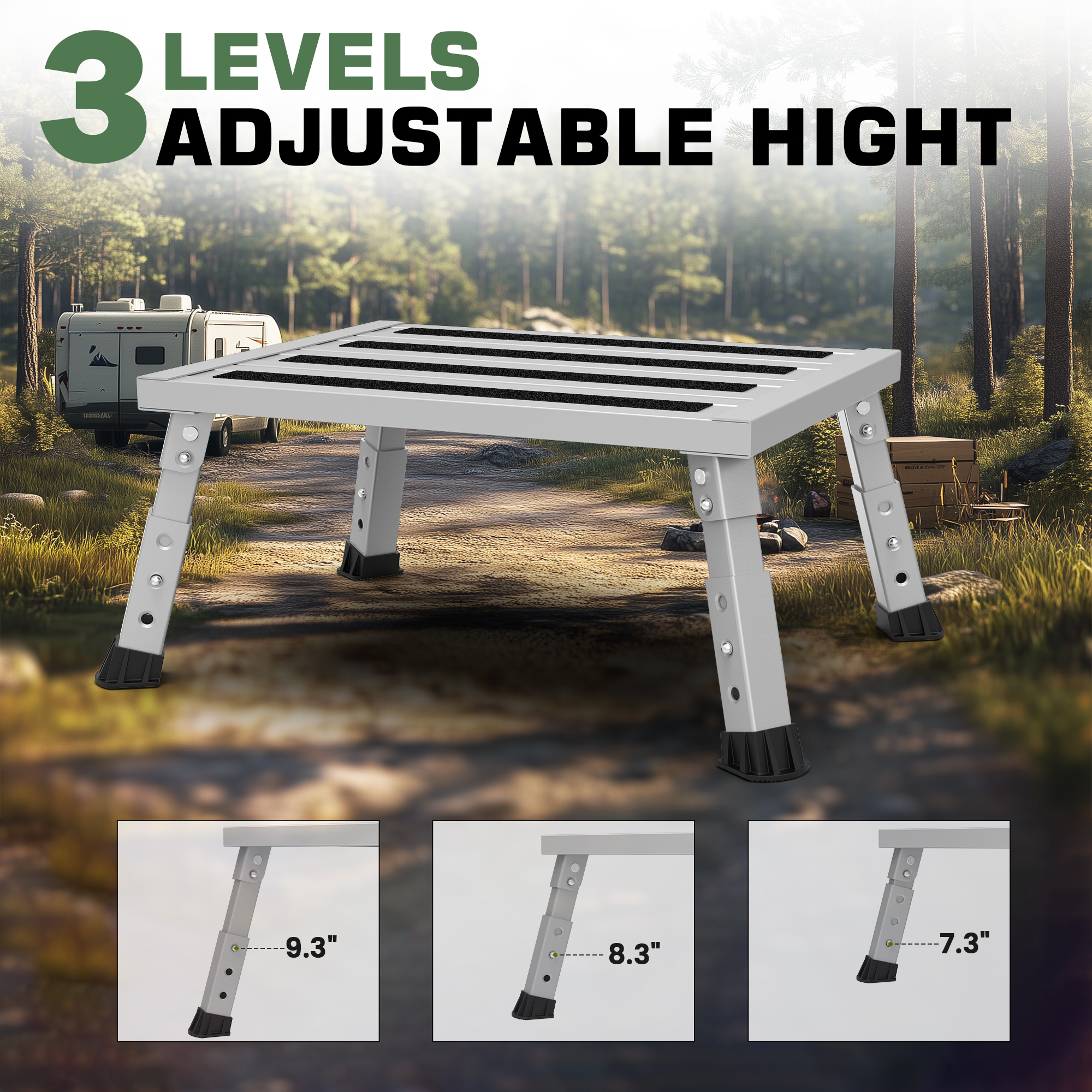 Depsunny Adjustable Aluminum RV Step Stool photo 2
