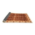 thumbnail image 2 of Ahgly Company Indoor Square Abstract Orange Modern Area Rugs, 3' Square, 2 of 4