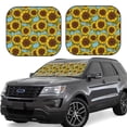 thumbnail image 6 of Kdxio Sunflowers Print 2-Piece Sun Shade Front Windshield - Foldable Car Front Window Sunshades for Most Sedans SUV Truck, 6 of 6