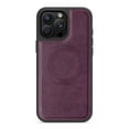 thumbnail image 3 of Designed for iPhone 13 Pro Max Magnetic Phone Case,Compatible with Mag-Safe,Heavy Duty Protection,PU Leather Shockproof Non-Slip Durable Rugged Ultra Slim Thin Fit Phone Case,Darkpurple, 3 of 7