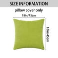 thumbnail image 6 of Unique Bargains 2 Pcs Corduroy Classical Soft Solid Pillow Cover Green 18" x 18", 6 of 6