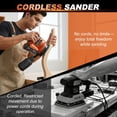 thumbnail image 5 of Cordless Random Orbital Sander 5 Inch Battery Powered Palm Sander  Sander with 3 Variable Speeds 8000–13000 RPM with Battery, Dust Collector for Woodworking, Furniture, 5 of 7