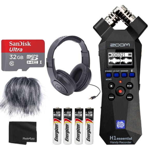 Zoom H1essential Handy Recorder Bundle with Accessories