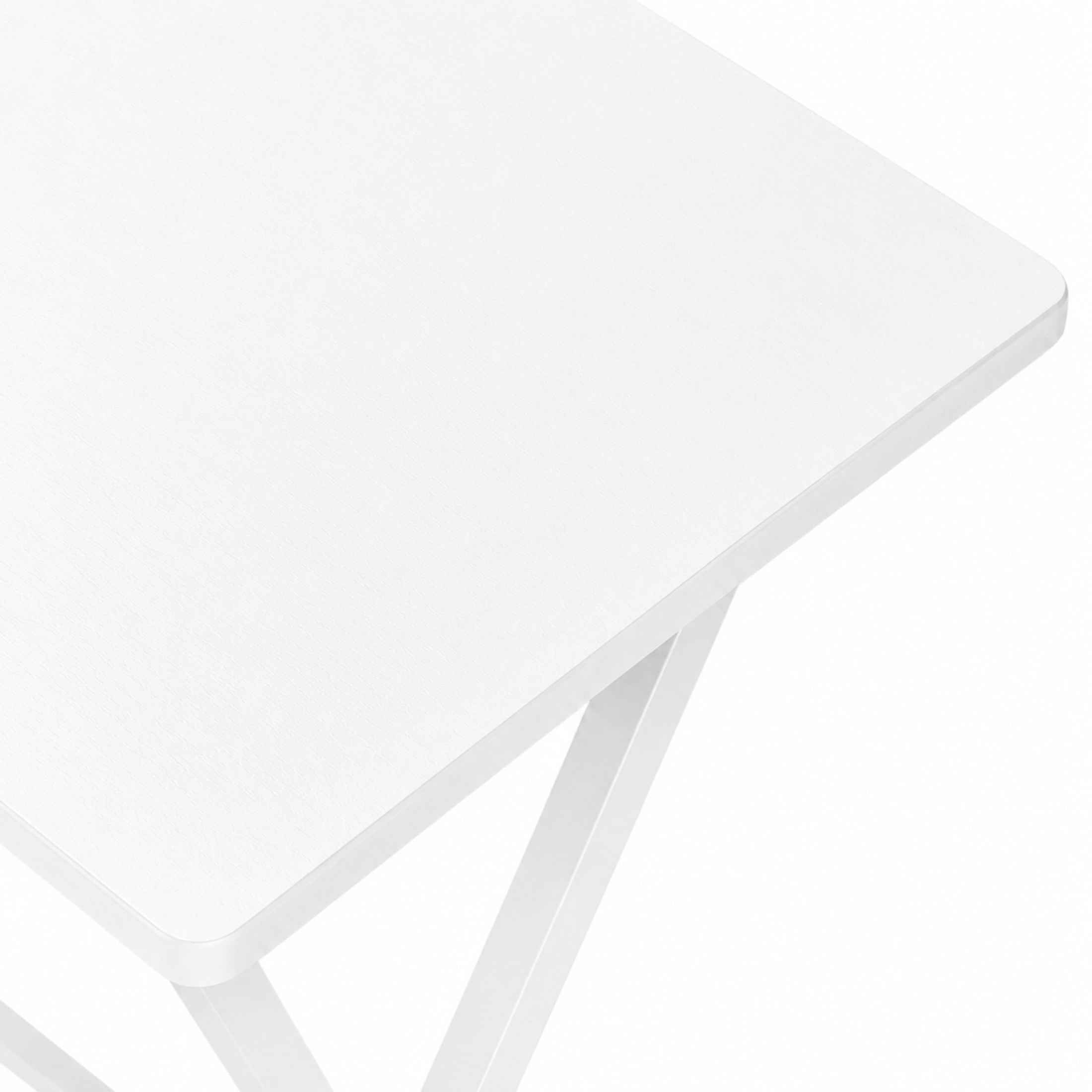 (4 pack) Mainstays Solid Rubberwood Folding TV Tray Tables, Set of 2, White