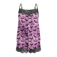 thumbnail image 5 of Simua Lace Cami Pajamas for Women, Womens Halloween Print Sleeveless Tank Top and Shorts Nightwear Pjs Set, Size S-XXL, 5 of 5