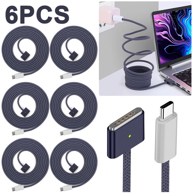 Cable Carga Rápida Tipo C a Magnético Ygjytge 3 para MacBook Air/Pro 2021 2022 2023
