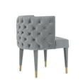 thumbnail image 7 of Manhattan Comfort Maya Dining Chair with Solid Wood Frame in Gray, 7 of 7