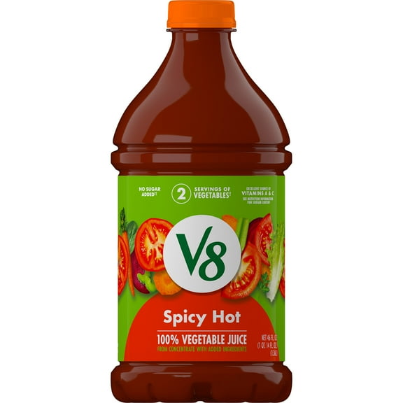 V8 Spicy Hot 100% Vegetable Juice, 46 fl oz Bottle