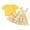Yellow, variant on Bagilaanoe 2Pcs Toddler Baby Girls Overalls Dress Set Ribbed Short Sleeve Tops + Daisy Suspender Skirt 18M 24M 3T 4T 5T 6T Kids Casual Clothes