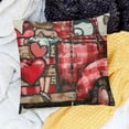 thumbnail image 2 of SHANXI Valentines Day Striped Trucks Be Mine Decorations Decor for Home Sofa Couch 24x24in, 2 of 5