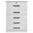 thumbnail image 4 of Better Home Products Xia 5 Drawer Chest of Drawers in White, 4 of 6
