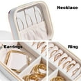thumbnail image 3 of Mother's Day Elegant Jewelry Box with Customizable Interior Grid, Compact Travel Organizer, 3 of 6