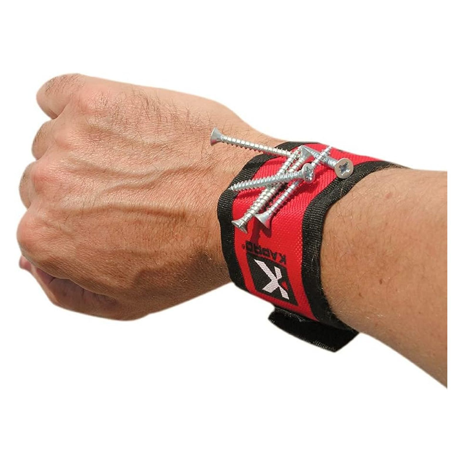 - 810 Prolaser Nail Gripper - Laser Level - with Magnetic Wristband, Built-in Nail Gripper & Pressure Activated On/Off - for Horizontal and Vertical Alignment - 20’ Range - Red