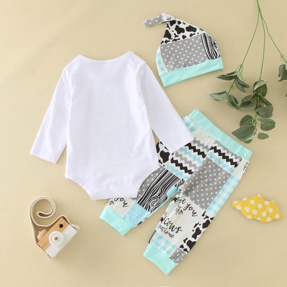 Vedolay Boys Outfits Boys Printing Cool Fall Long Sleeve Top Pants Set,Blue 9-12 Months