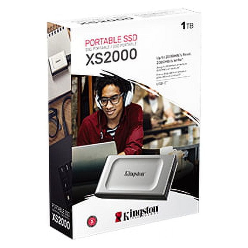 Kingston XS2000 1TB Pocket-sized High Performance Portable SSD with USB-C  SX2000/1000G 