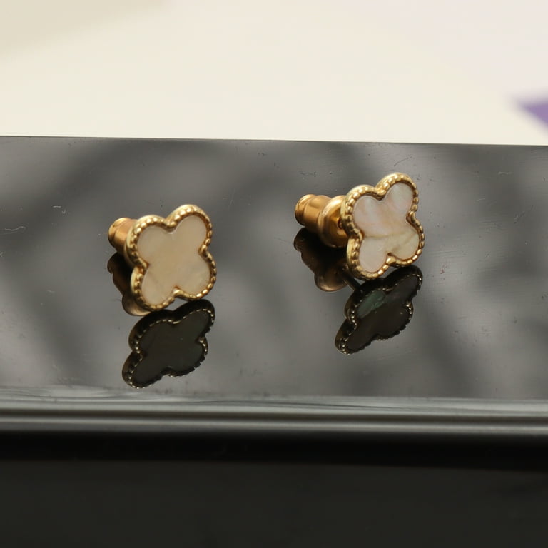 Clover, Mother Of Pearl, 18k Gold, Plated