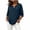Navy, variant on TGSLY Women's 3/4 Sleeve Tops Lightweight Soft Henley V Neck Half-Button Front Cotton Shirts Loose Fit Dressy Casual Solid Color Blouses XL