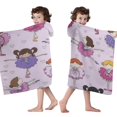 thumbnail image 4 of Ballet Princess Girls Pattern Hooded Bath Towel，50"x30" for Ages 3 To 12 Kids, Quick Dry Lightweight Soft Microfiber Hood Beach Towel Cover Up for Kids, 4 of 7