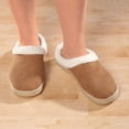 thumbnail image 2 of Cape Cod Slippers, Double Welted Rubber Soles, Faux Suede Liner, Lightweight, Womens Fashion - Beige, XX-Large, 2 of 5