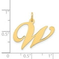 thumbnail image 3 of Diamond2Deal 14K Yellow Gold Large Script Letter W Initial Pendant for Women, 3 of 5