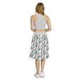 thumbnail image 5 of Women's Modern Feathers Watercolor Splashes A-line Printed Skirt Casual Wear, S, Seafoam White, by Ambesonne, 5 of 6