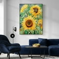 thumbnail image 2 of DIY 5D Diamond Painting Kit - 30x40cm Rectangle Sunflower Design with Acrylic Rhinestones, HD Canvas & Tools Included - Fashion Home Decor for Living Room, Bedroom, Office - Multicolor Unframed Wall, 2 of 7